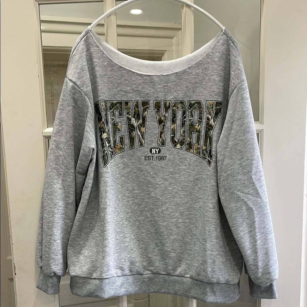 Bundle 2 Listings for $20😀SHEIN Gray New York Sweatshirt